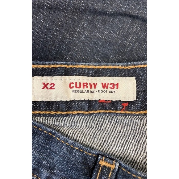 X2 Quality Denim Jeans Womens Size 2 Curvy Embroidered Low Rise Boot Cut Blue - Picture 7 of 10